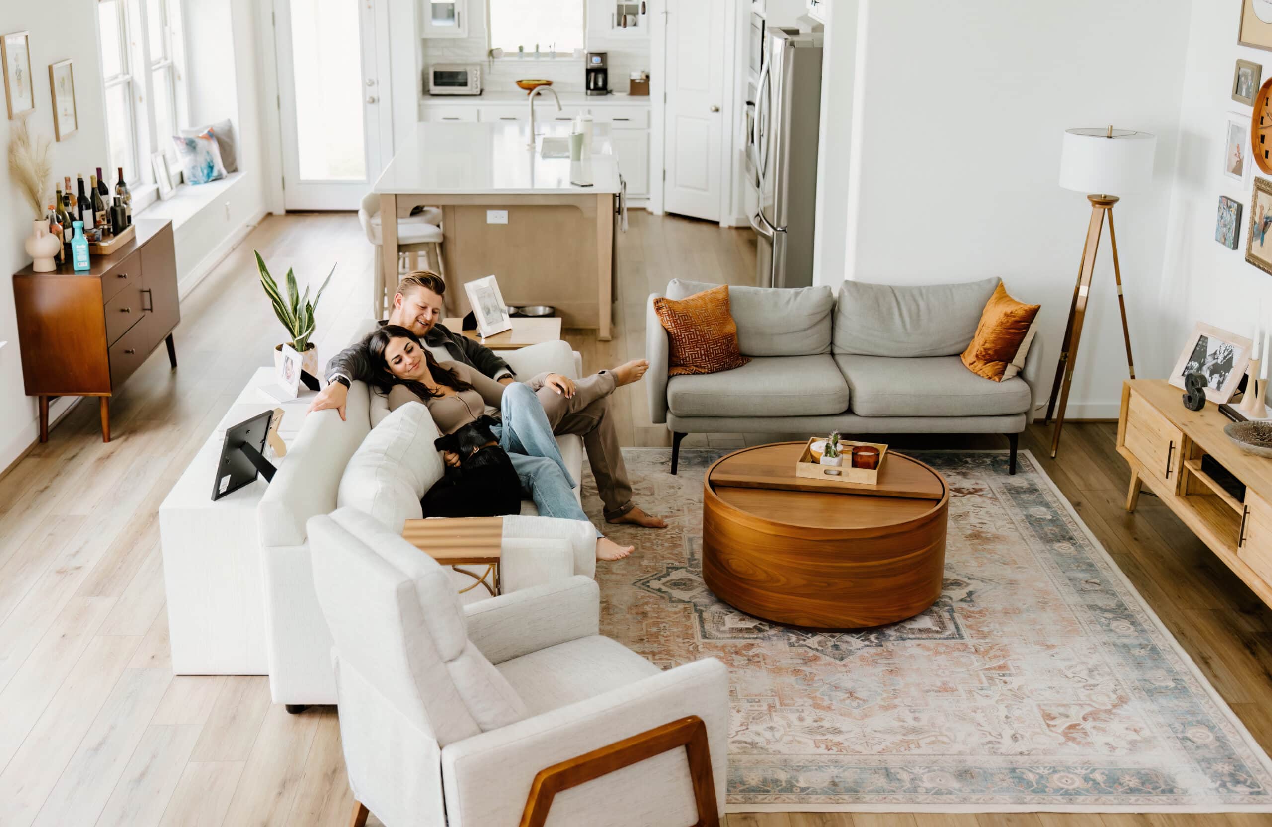 in home session with dog | austin texas