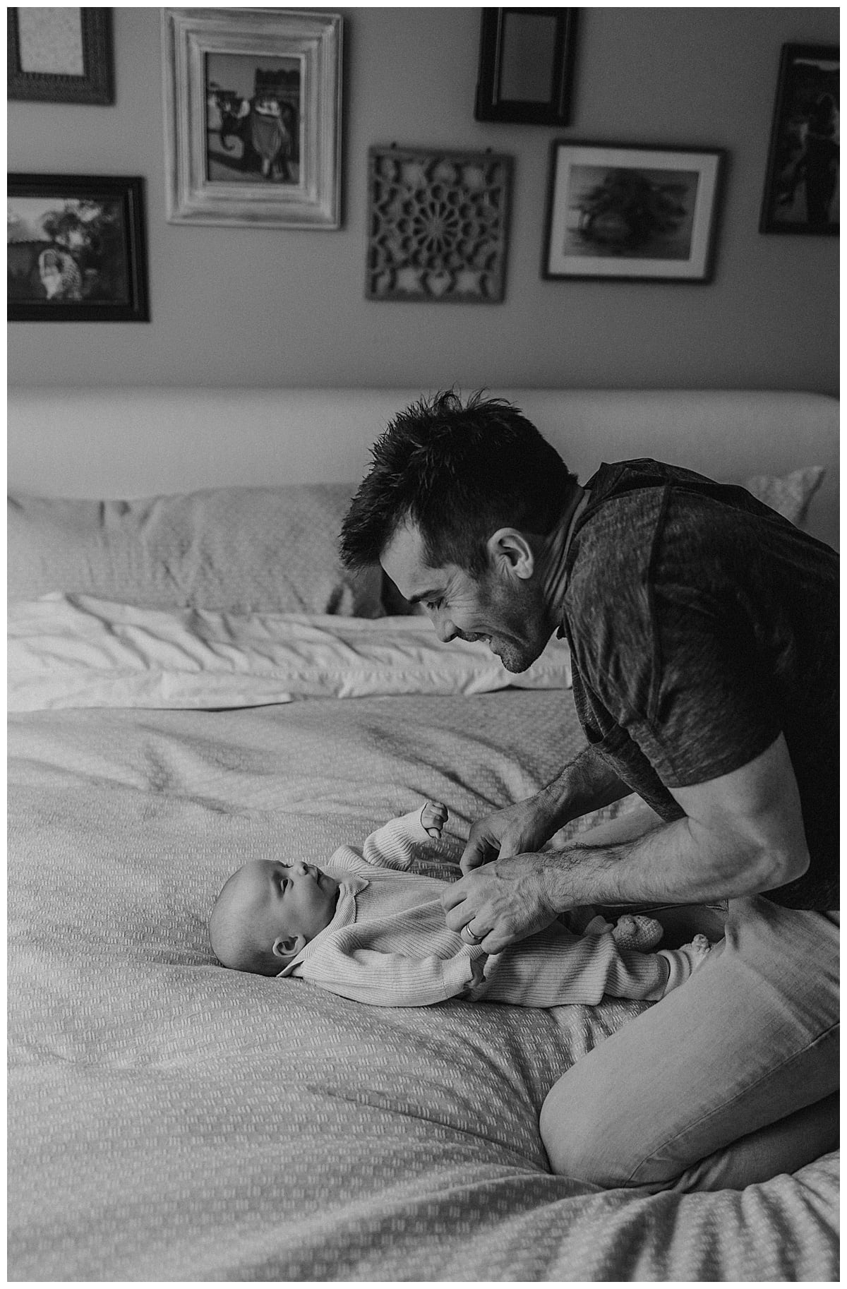 Dad and baby smile together for Our Adventuring Souls Photography