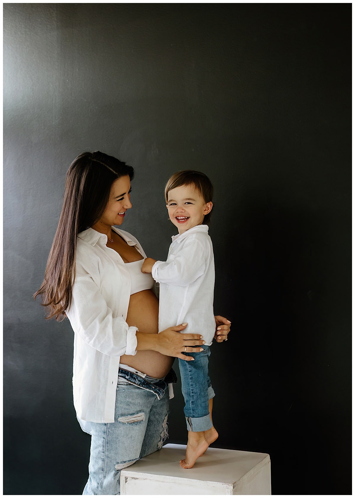 Mom and son smile together for Our Adventuring Souls Photography
