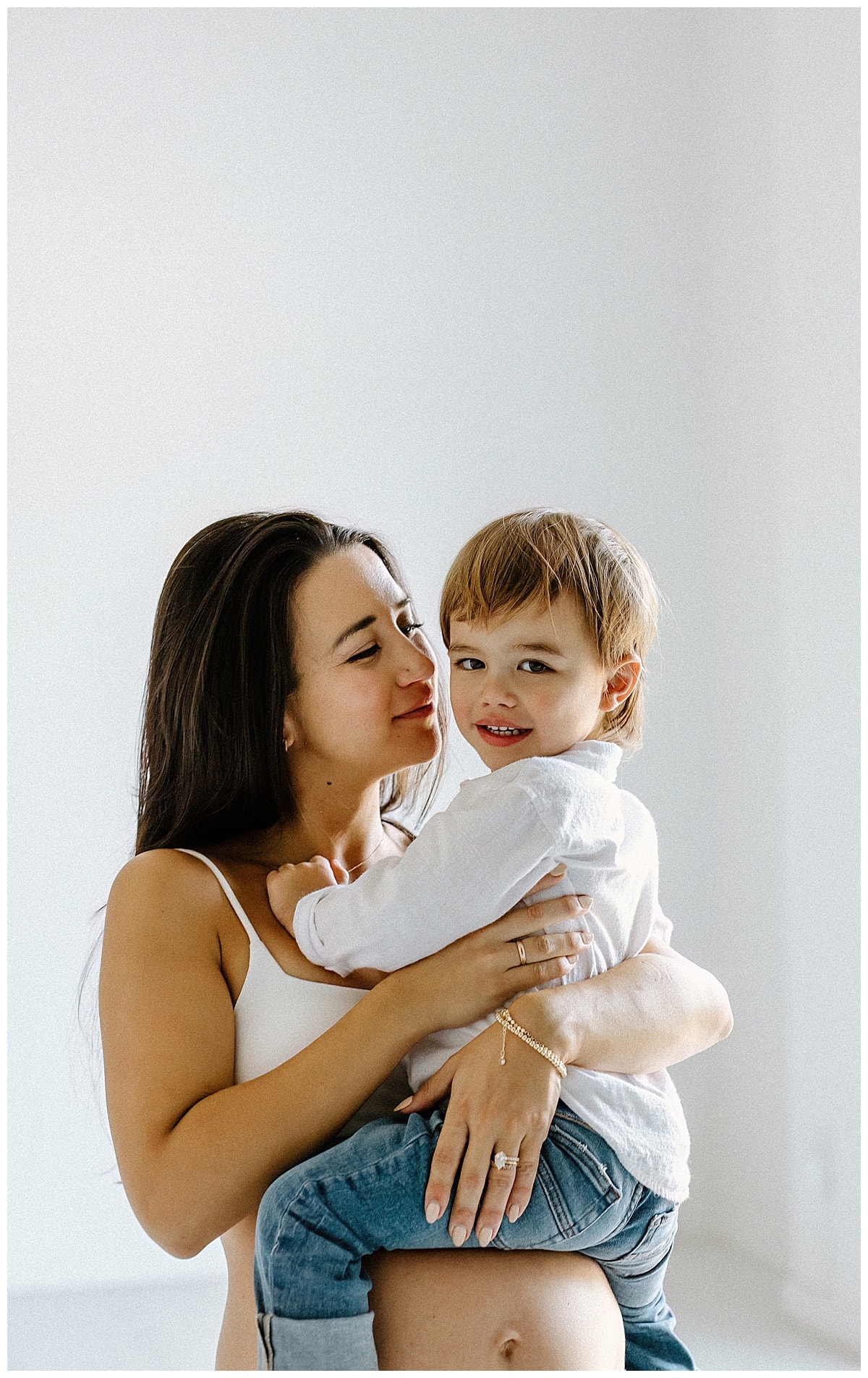 Mom smiles at son for Our Adventuring Souls Photography