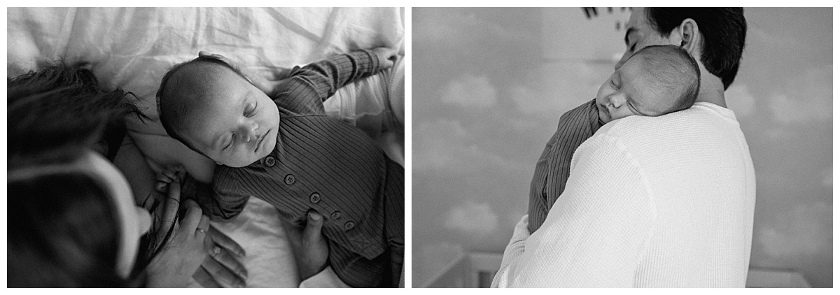 Baby lays down for Austin Newborn Photographer