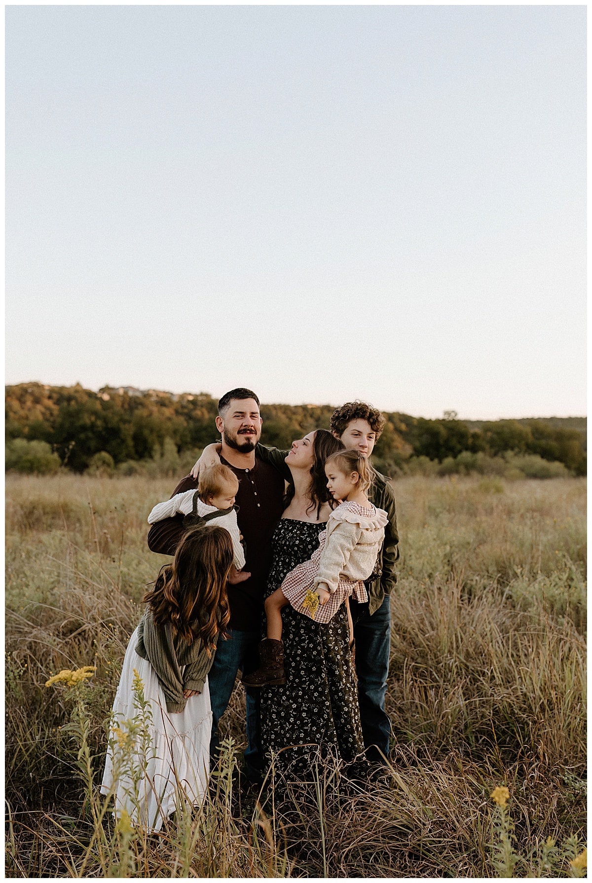 Family stands together for their Sunrise Family Photos