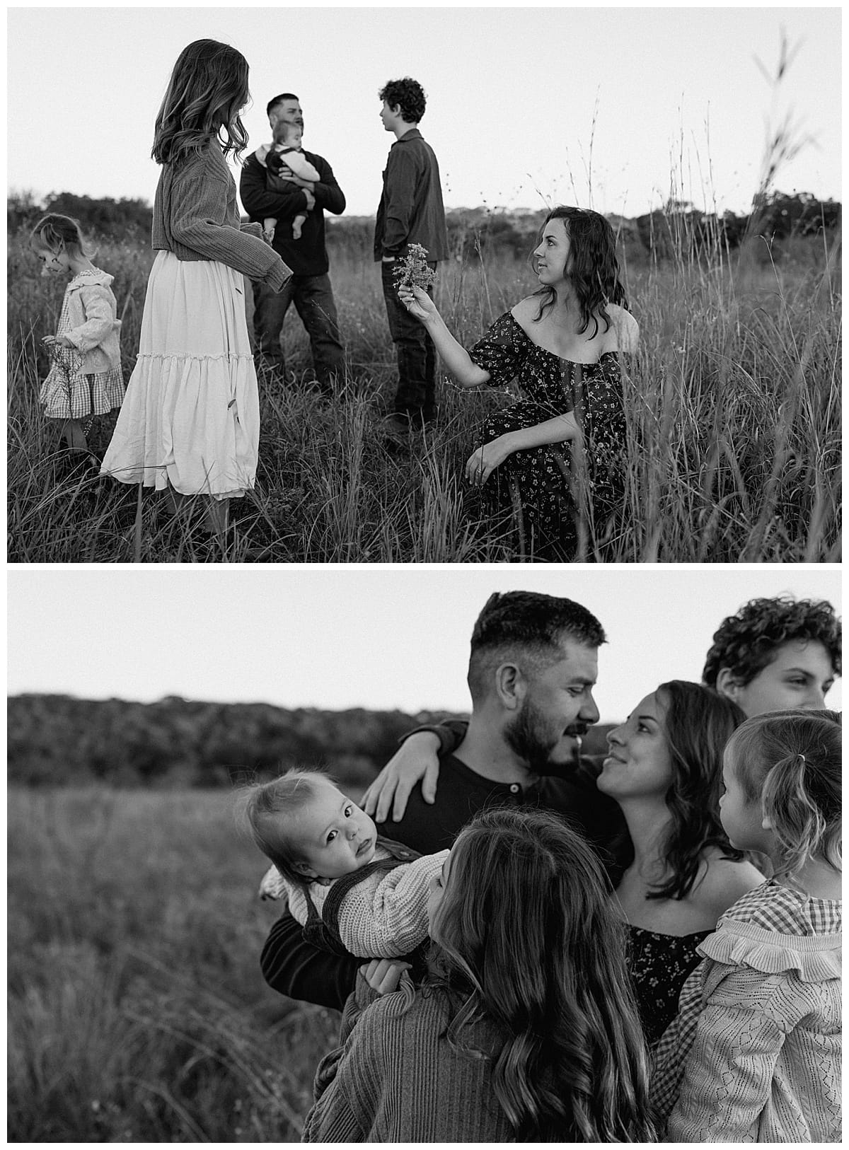 Family smile at one another for their Sunrise Family Photos