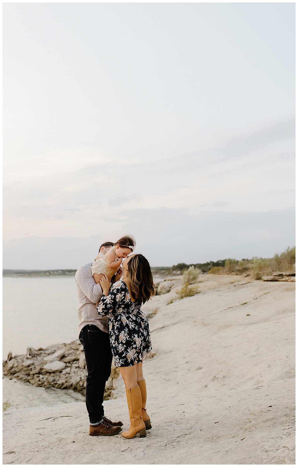Parents smile at baby for Austin Motherhood Photographer