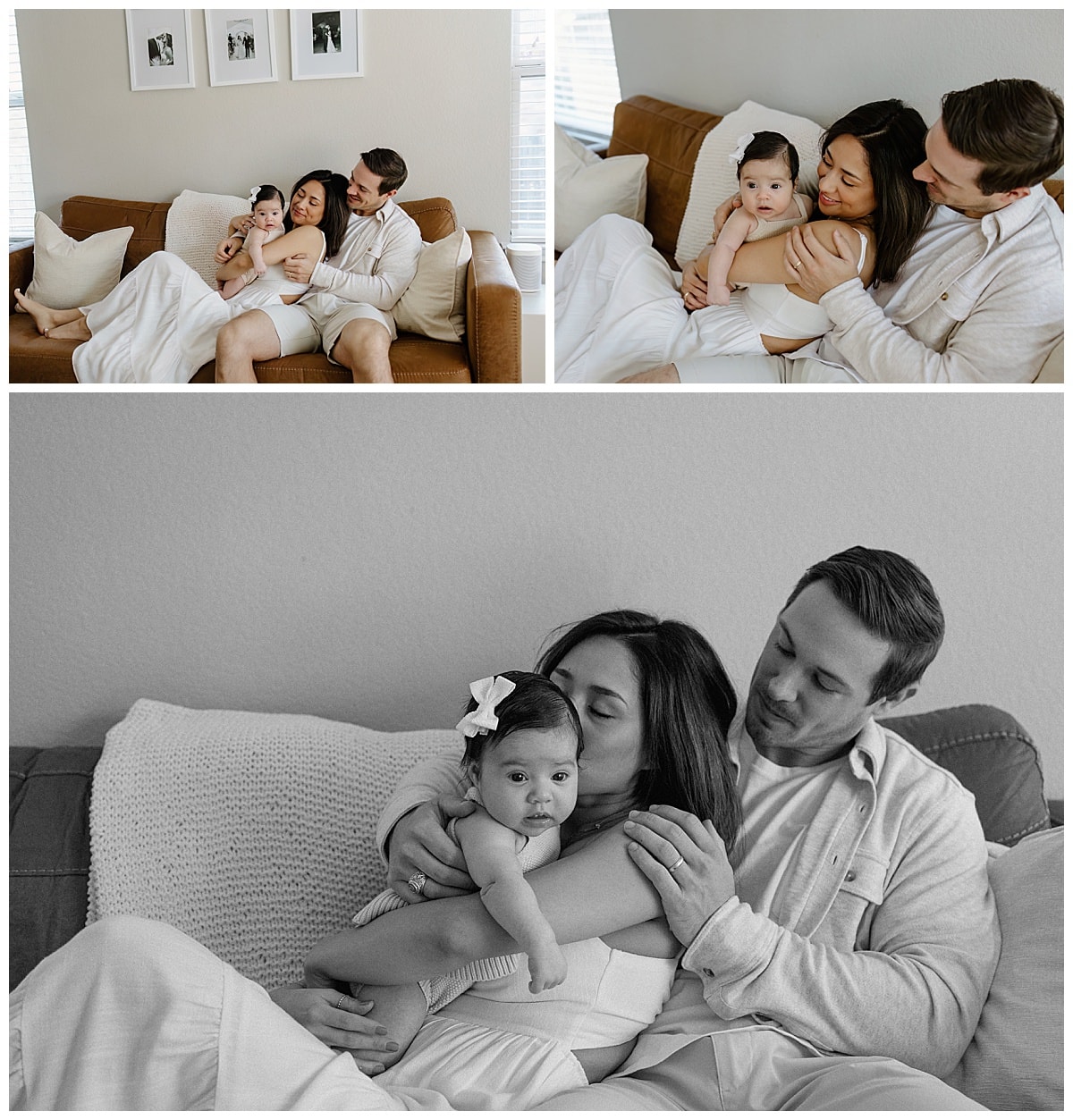Parents sit together with their baby for Our Adventuring Souls Photography