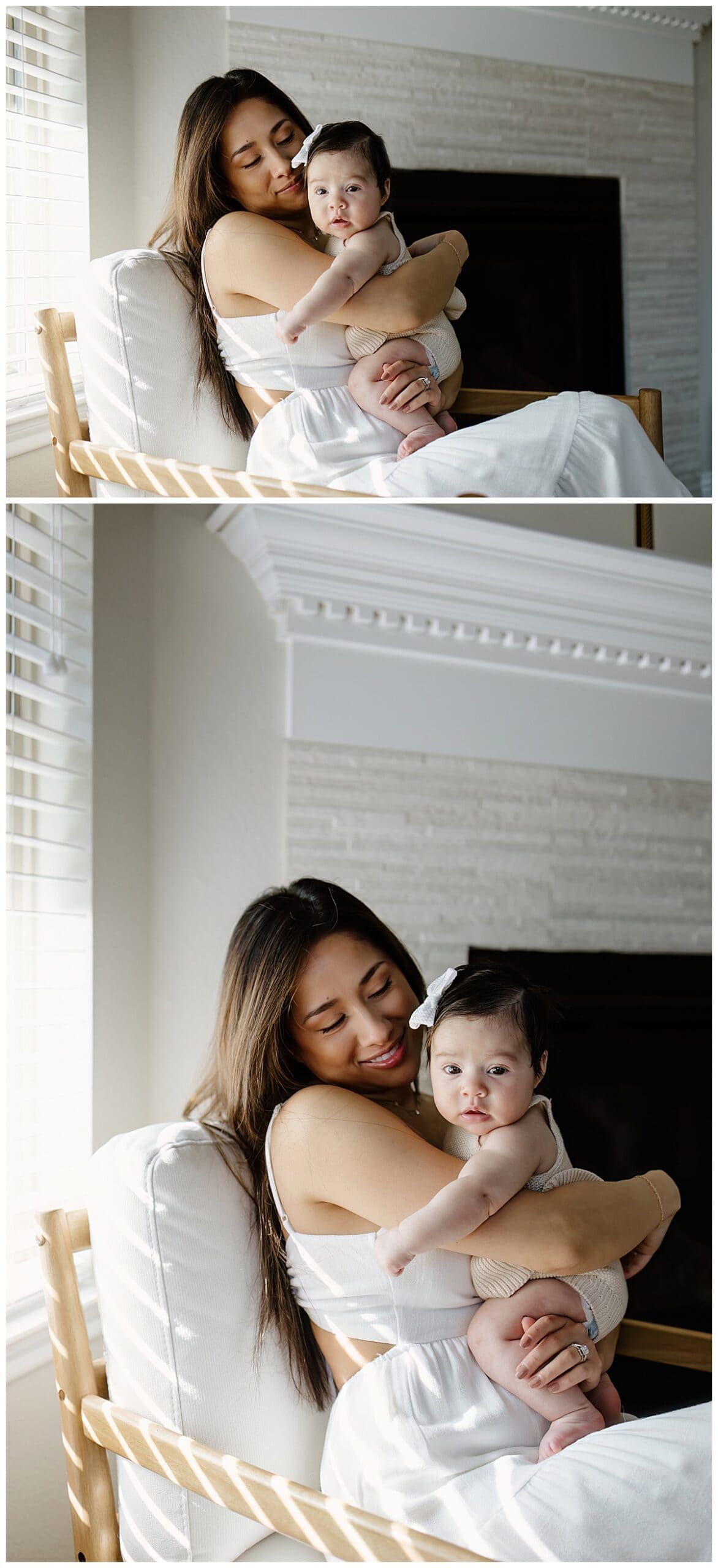 Mom and baby girl cuddle in close together for Our Adventuring Souls Photography
