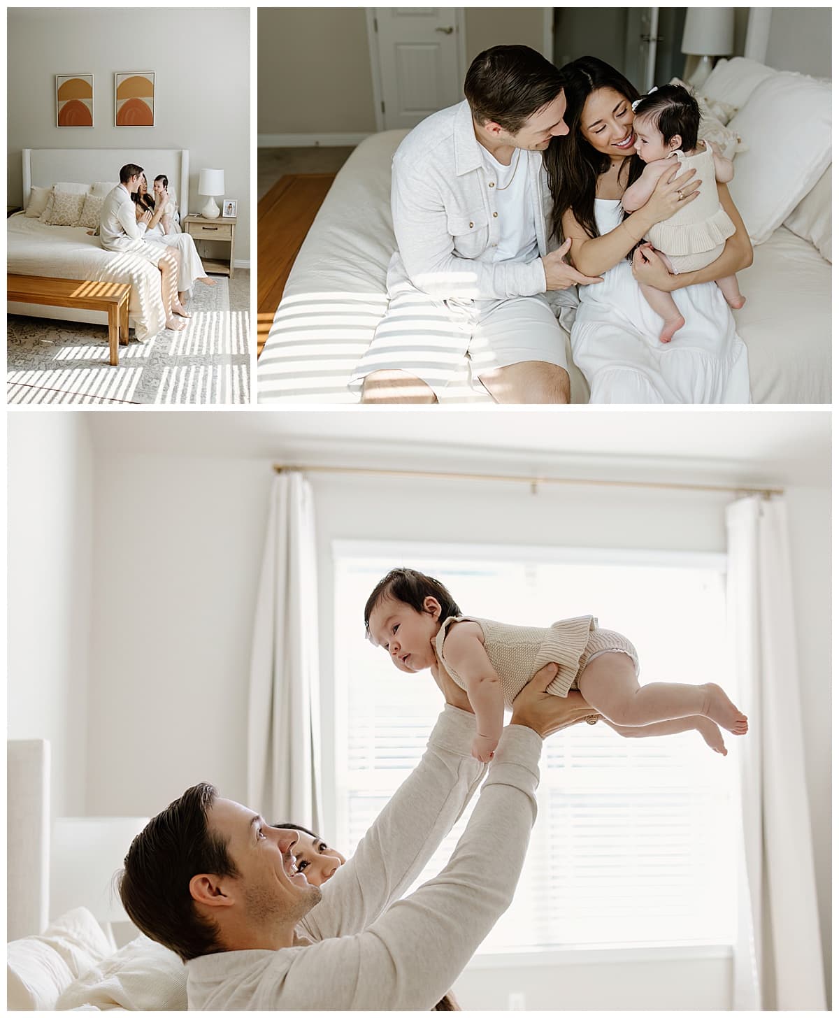 Mom and dad play with their bay girl understanding the importance of being able to Document Your Newborn