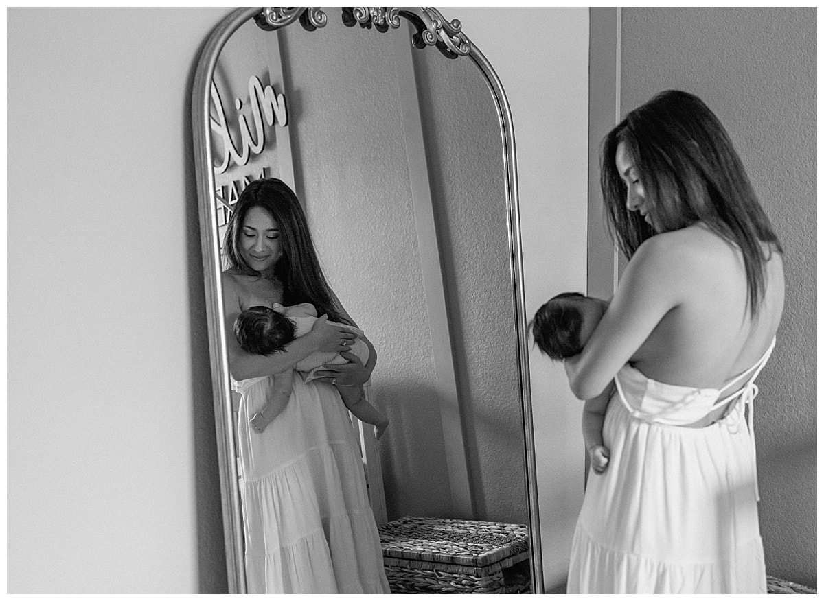 Mother nurses baby for Our Adventuring Souls Photography