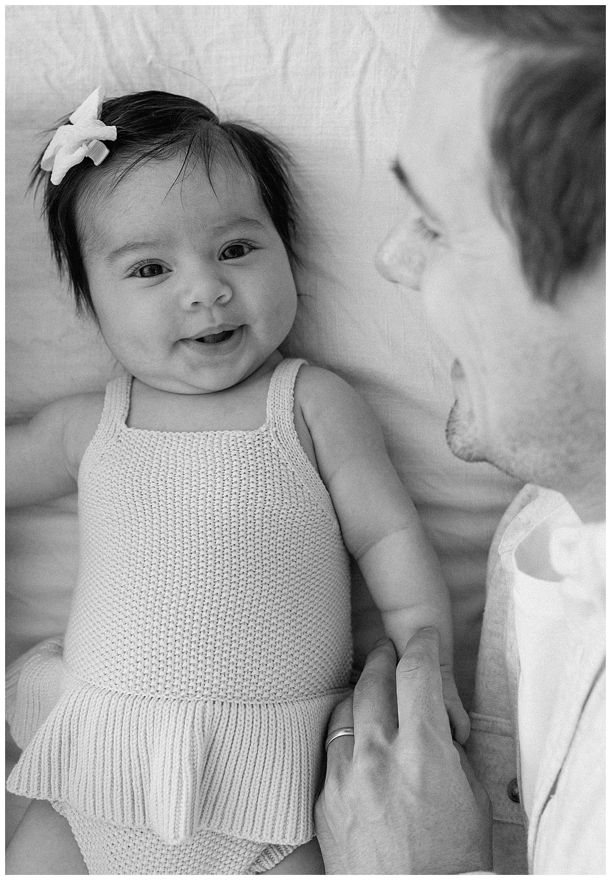 Baby girl shares a smile for Our Adventuring Souls Photography