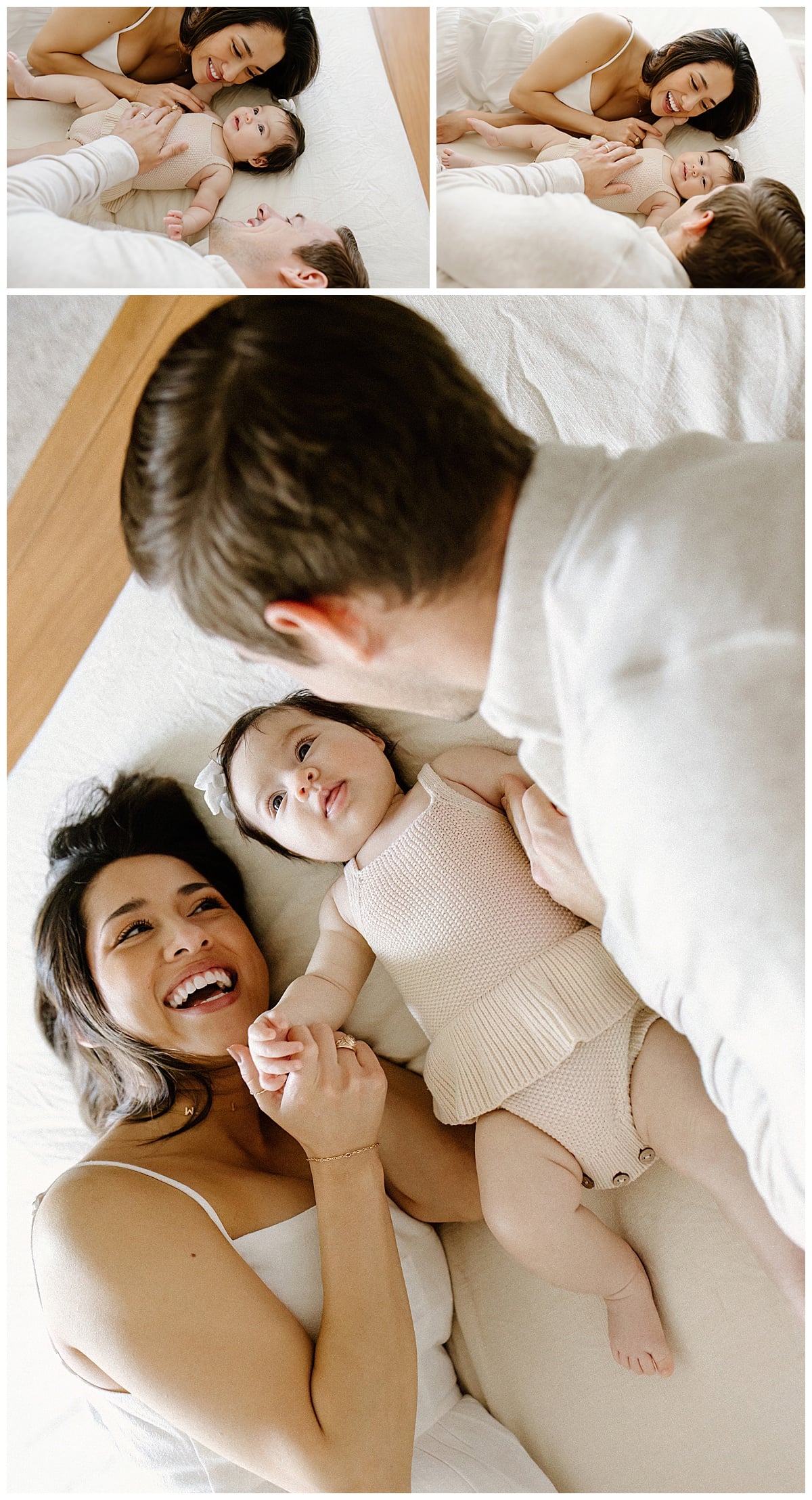 Parents smile with their baby girl for Our Adventuring Souls Photography