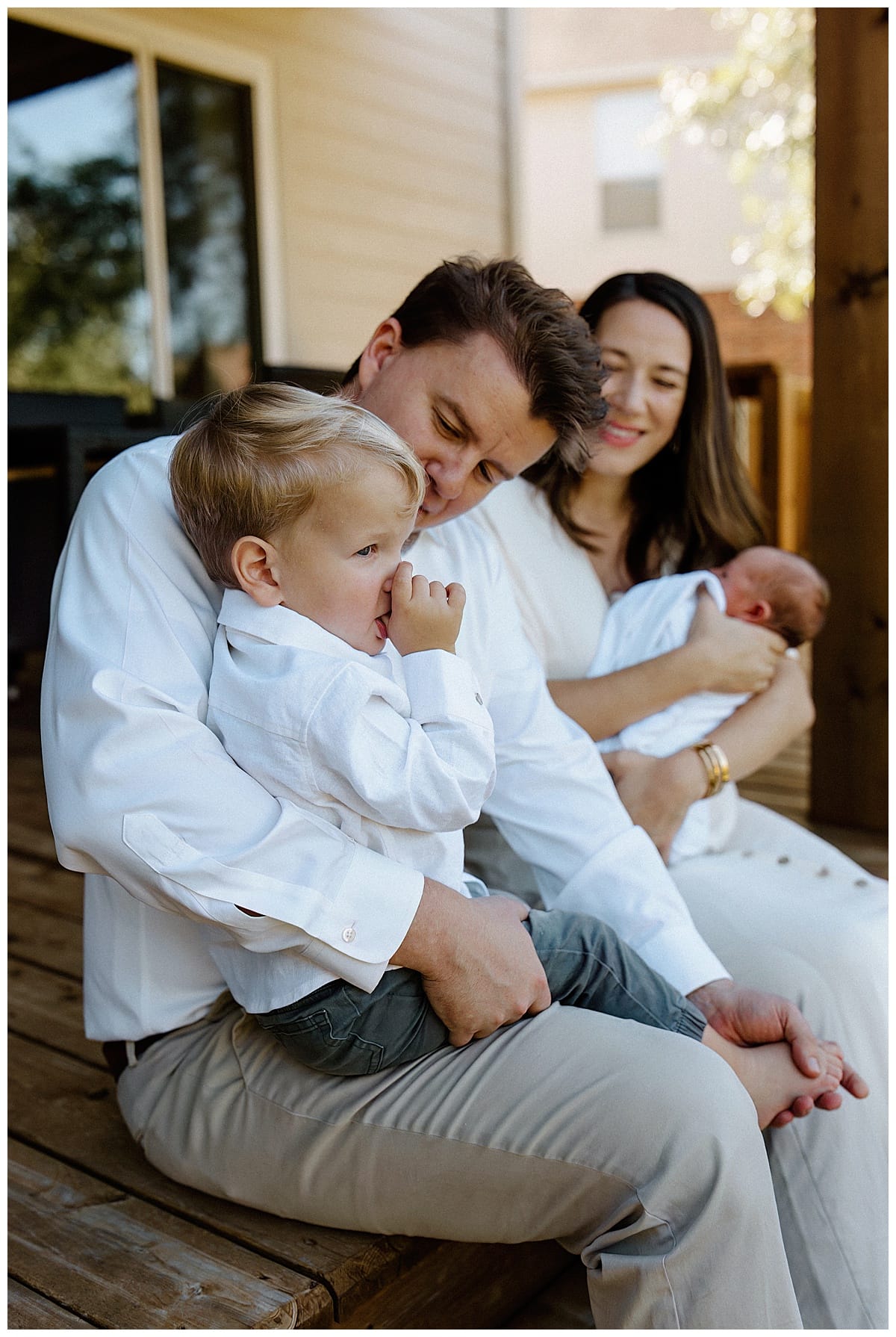 Young boy sucks his thumb for Austin Lifestyle Photographer