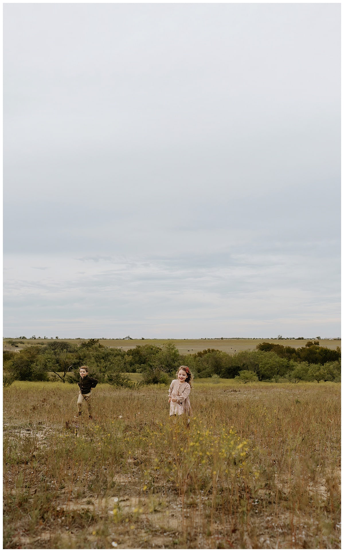 Kids walk together during their Family Adventure Session