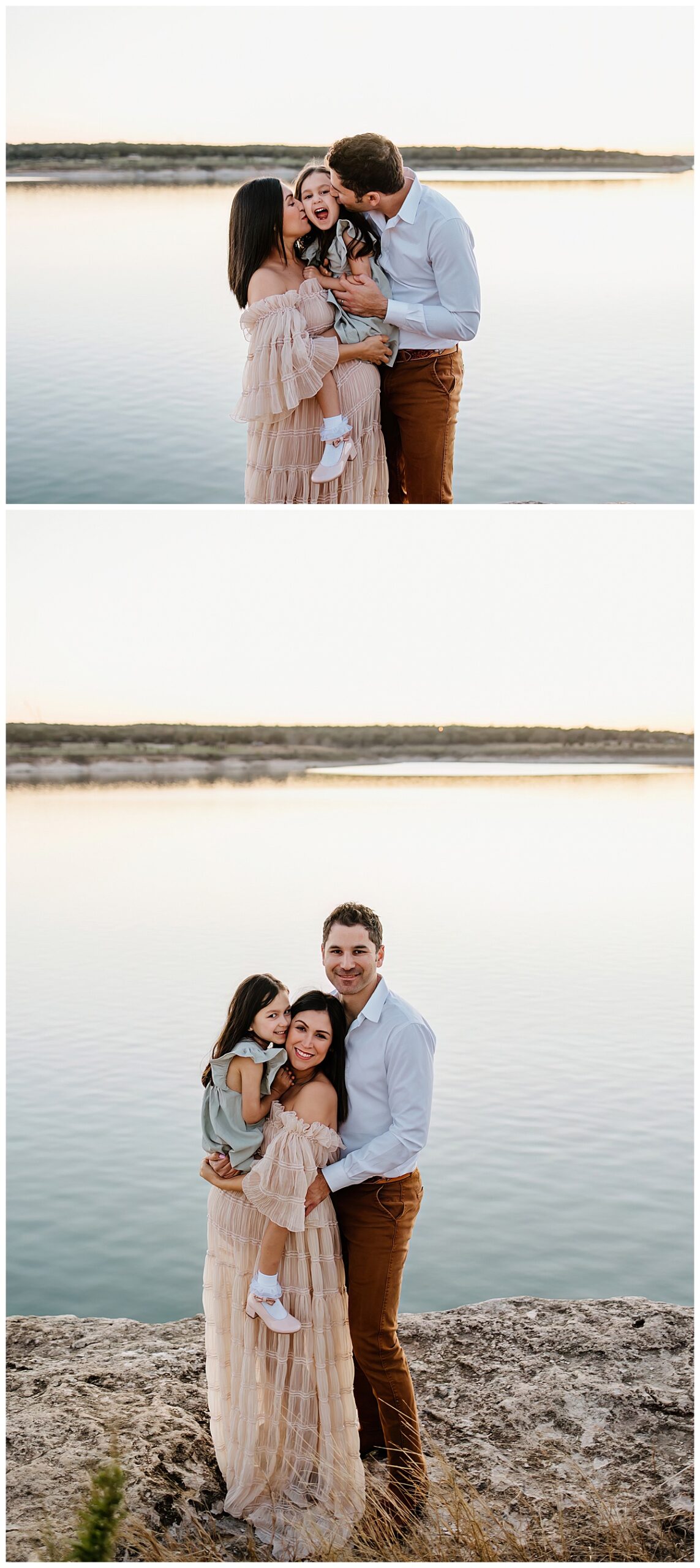 Family stand on the cliff together for Our Adventuring Souls Photography