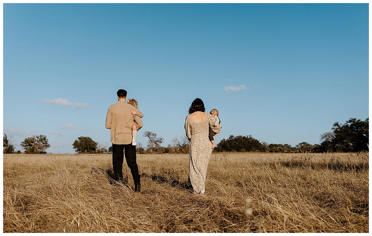 Parents walk with children for Austin Lifestyle Photographer