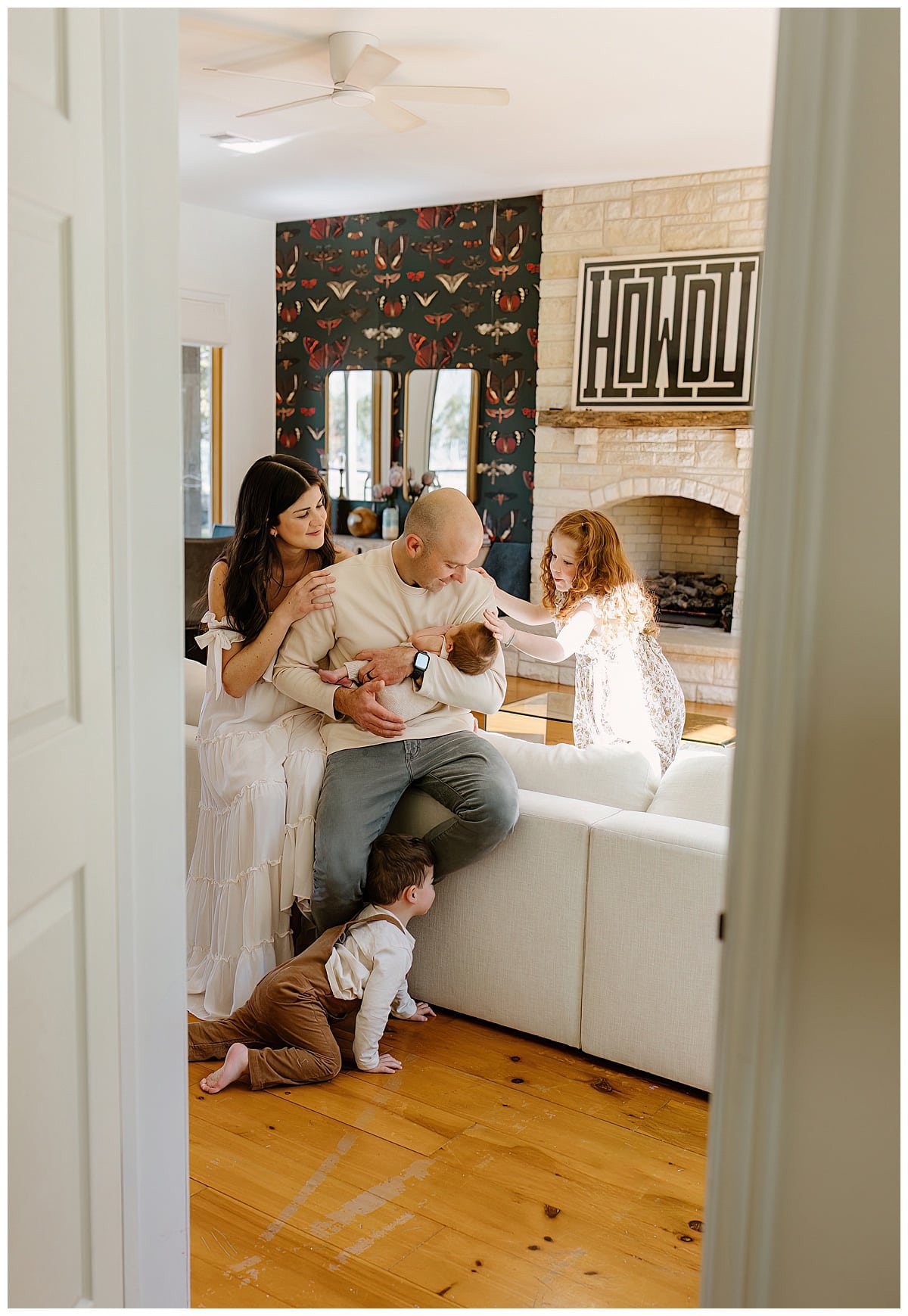 Parents smile and laugh with their children for Our Adventuring Souls Photography